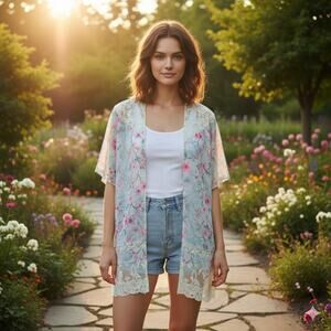 Candies Open Kimono Floral